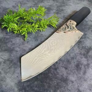 Dragon-patterned Damascus Square Head
