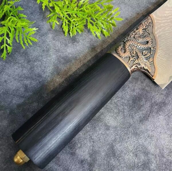 Dragon-patterned Damascus Square Head