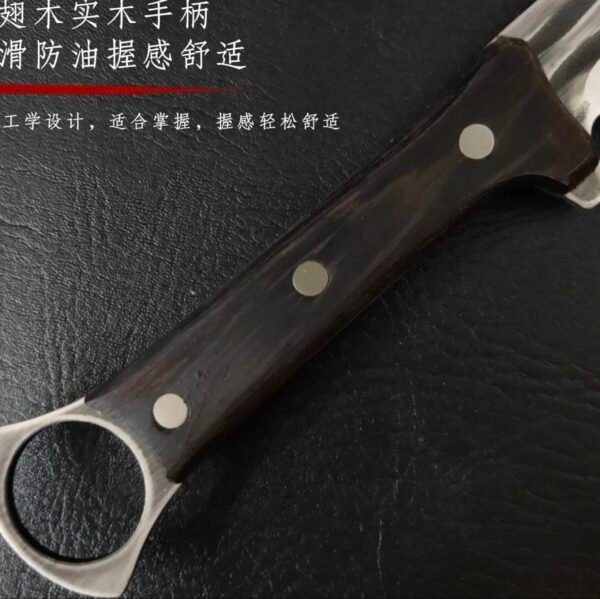 Wooden handle butcher knife